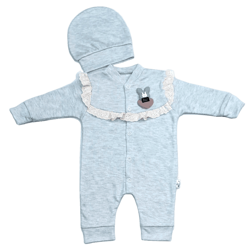 Baby Floot BF0426 Minik Tavşancık Bebek Tulumu - Gri