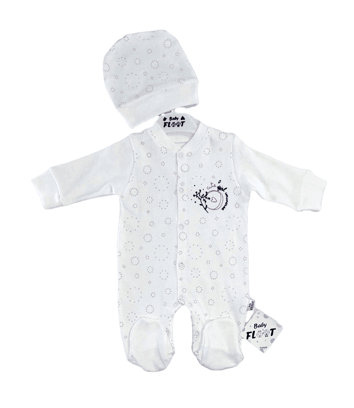 Baby Floot BF0415 Minik Kalpler Bebek Tulumu - Beyaz