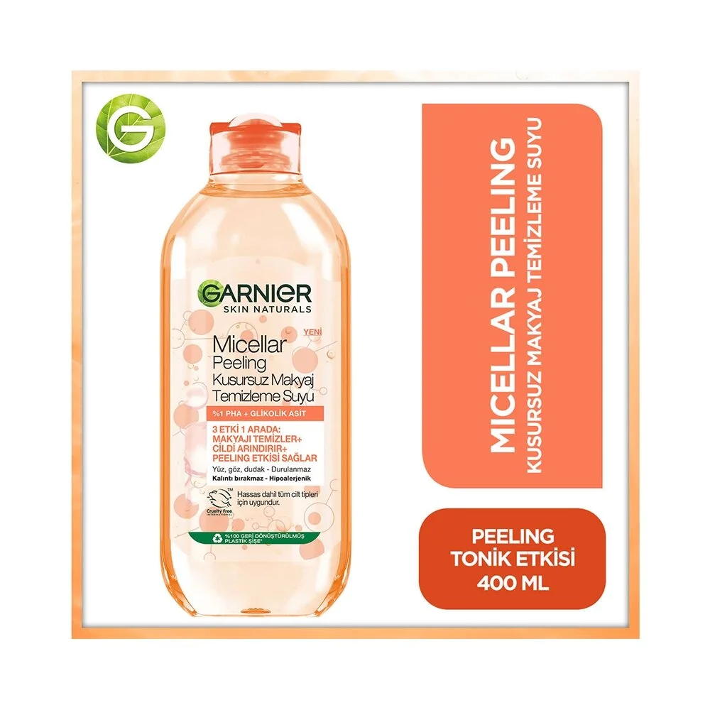 Garnier Micellar Peeling Kusursuz Makyaj Temizleme Suyu 400 Ml