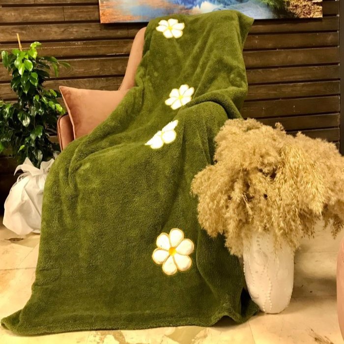 Welsoft Çift Kişilik Battaniye-Yeşil