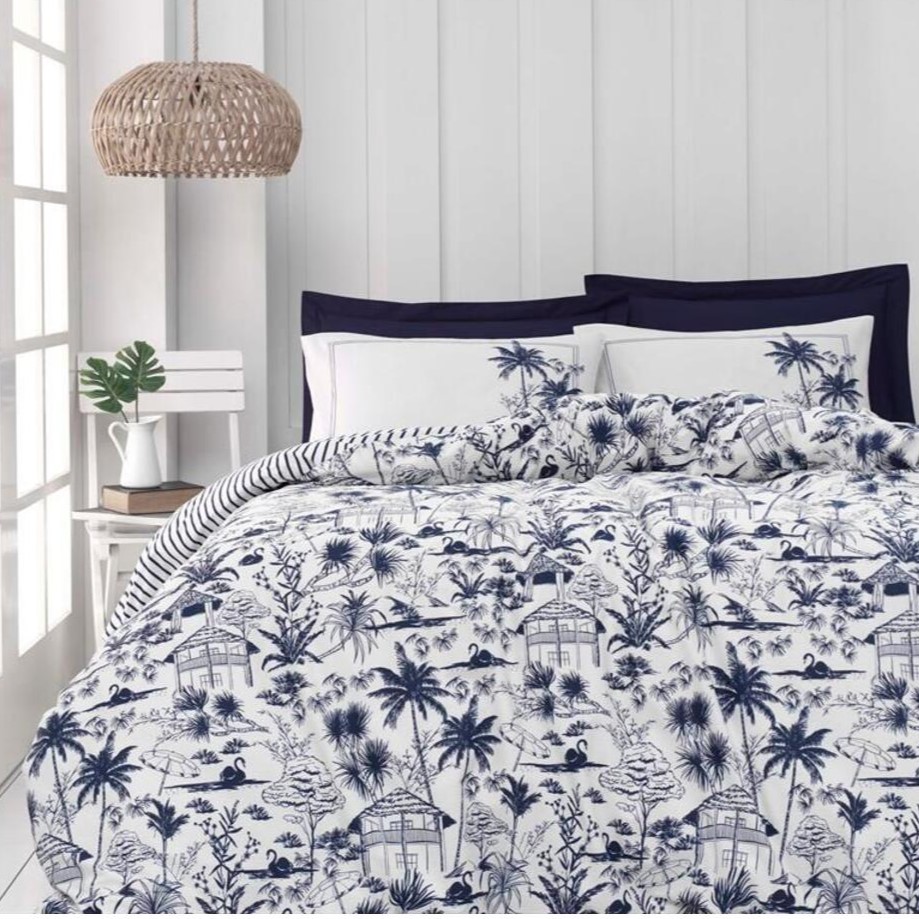 Altınbaşak Capri Moonlit Çift Kişilik Ranforce Nevresim Takımı