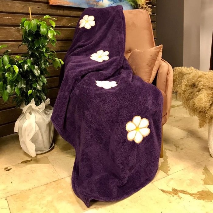 Welsoft Çift Kişilik Battaniye-Mor